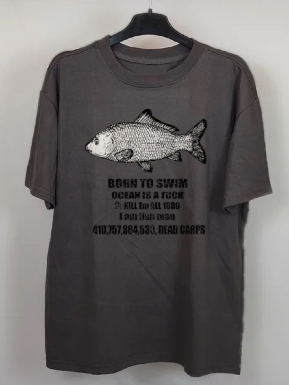 Gildan Dark Gray Fish Graphic Tee